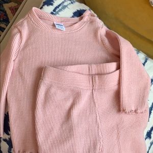 Baby Pink Old Navy Shirt and Pant Set 6-12m